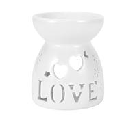 Cpolebev Difusor de CeráMica Quemador de Vela AromáTico de CeráMica Difusores de Aceites Esenciales LáMpara AromáTica - Amor