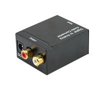 Cpolebev Digital Toslink SPDIF Coaxial a Analogico Adaptador conversor de Audio con Cable de Fibra