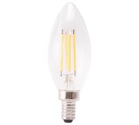 Cpolebev Dimmable E12 4W COB Candle Flame Filament LED Bombilla LáMpara 10X3.5Cm