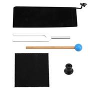 Cpolebev Dipasón de 432 Hz con Martillo, para Terapia de Curación con Sonido Curativo y Yoga, Diapasón de Aleación de Aluminio Plateado