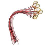 Cpolebev Discos PiezoeléCtricos de 15 Piezas de 27 Mm con Cables Mic Drum Trigger Acoustic Pickup para Guitarra AcúStica