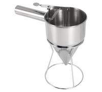 Cpolebev Dispensador de Embudo de Mano de Acero Inoxidable Herramienta de Embudo de Pellets de Pulpo Separador de Masa de Mezcla de Mano