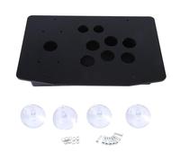 Cpolebev DIY Arcade Joystick Reemplazo Panel AcríLico Caja Manejar Arcade Juego Kit ConstruccióN Robusta FáCil de Instalar Negro