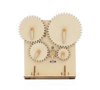 Cpolebev DIY Rueda Dentada EléCtrica de Madera Experimento CientíFico TecnologíA Rompecabezas Kit Aprendizaje Material Educativo para NiñOs