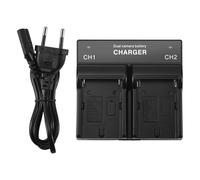Cpolebev Doble Canal Cargador de bateria para NP - F970 F750 QM91D FM50 FM500H FM55H F960 bateria