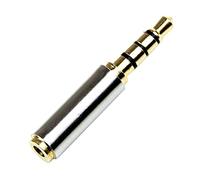 Cpolebev Dorado 3.5mm Macho a 2,5 mm Hembra Clavija Conversor Adaptador de Jack de Auricular de Audio Estereo