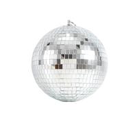 Cpolebev Efecto de IluminacióN de Escenario Colorido 8 Pulgadas 20 Cm Bola de Brillo de Espejo de Discoteca DecoracióN de Fiesta de Navidad de Plata Ligera