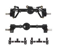 Cpolebev Eje de Portal Delantero y Trasero con Base de Montaje de Varilla de Enlace de Metal para MN D90 MN-90 MN98 MN99S MN45 1/12 RC Coche Piezas de ActualizacióN