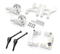 Cpolebev Eje de TransmisióN del Brazo de SuspensióN del Portador del Cubo de la C de DireccióN Delantera de Metal para 1/10 RC Crawler CC01 Piezas de ActualizacióN, Plateado