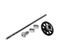 Cpolebev Eje de TransmisióN Principal de Metal con Juego de Rodamientos QZJ04 para Q901 Q902 Q903 9130 9136 9137 1/16 Repuestos de Coche RC