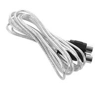 Cpolebev El Cable de ExtensióN MIDI MáS de 3 Metros y 10 Pies Conector de 5 Conector Macho a Macho Plata