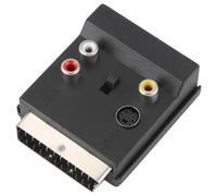 Cpolebev El Conmutable Euroconector Macho A Hembra S-Video 3 Adaptador De Audio