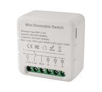 Cpolebev El MóDulo de Interruptor de AtenuacióN Inteligente WiFi Tuya Admite Luces LED de Control de 2 VíAs Interruptor Regulable Que Funciona con Home
