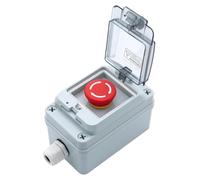 Cpolebev Electrical Shut Off Switch, Industrial Emergency Stop Button, IP67 Waterproof For Construction, Factories Or Outdoor