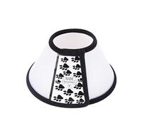 Cpolebev Elizabethan Collar para Mascota Perro Cono Curativo E- Collar con Negro