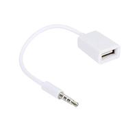 Cpolebev Enchufe de Audio AUX Macho de 3.5 Mm Jack una USB 2.0 Hembra Convertidor Cable Cable Coche MP3