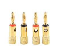 Cpolebev Enchufes de PláTano Chapados en 2 Rojo 2 Negro 4 Mm 4 Piezas LL68-4BP1