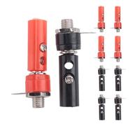 Cpolebev Enchufes Tipo Banana de 10 Piezas de 4 Mm y Conectores Hembra Tipo Clavija Tipo Banana de 10 Mm (Negro y Rojo)