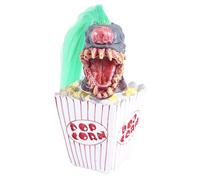 Cpolebev Escultura de Payaso, DecoracióN de Payaso de Halloween, Payaso de Palomitas de MaíZ, Estatua de Cabeza de Payaso Aterrador, Payaso Artesanal de Resina del Espacio Verde