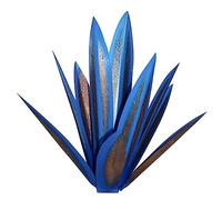 Cpolebev Escultura RúStica de Tequila, Planta de Agave de Metal, DecoracióN del Hogar, Adornos de JardíN de Agave de Metal Pintado A Mano RúStico al Aire Libre, 27 Cm