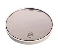 Cpolebev Espejo de Aumento Antivaho para Maquillaje con Ventosa Espejo de Tocador 20X Espejo de Aumento Manual para Maquillaje con Manejar,
