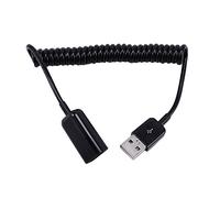 Cpolebev Espiral Enroscado USB A Macho A A Hembra Adaptador Cable de Adaptador 1M 3Ft