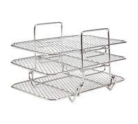 Cpolebev Estante de Freidora de Aire para Dual Air Freidora 304 Estante Deshidratador Multicapa de Acero Inoxidable Estante de Tostadas Accesorios de Freidora de Aire