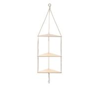 Cpolebev Estante de Pared Flotante de 3 Niveles, Soporte de Exhibición de Esquina Triangular de Madera, Decoración para Sala de Estar, Dormitorio, Decoración Colgante de Pared