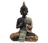 Cpolebev Estatua de Buda Tailandia Escultura de Resina Hecha a Mano Budismo Hindú Feng Shui Estatuilla MeditacióN DecoracióN del Hogar Adorno