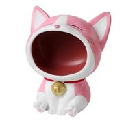 Cpolebev Estatua de para de Dulces, Decoración Interior con Boca Grande y Risueña, Espacio para Almacenamiento de Llaves o Accesorios, Color Rosa