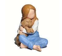 Cpolebev Estatuas y Figuras con la Frase A Mi Perro, Regalos de Recuerdo de Amistad con Ángeles de Perro, Figuras Esculpidas y Pintadas A Mano para Amantes de los Perros