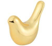 Cpolebev Estatuillas de PáJaros Dorados de la Casa, Estatuas de PáJaros de CeráMica, Escultura de Animales, Manualidades de DecoracióN del Hogar, CeráMica Dorada-S
