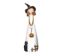 Cpolebev Estatuillas y Estatuas de Brujas de Halloween DecoracióN del Hogar Brujas de Resina Escultura de Elfo C