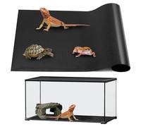 Cpolebev Estera para Reptiles, Revestimiento de para Terrario de Reptiles para Gecko Leopardo, Serpiente, Tortuga, Pisos para Reptiles, 18 X 36 Pulgadas, Negro