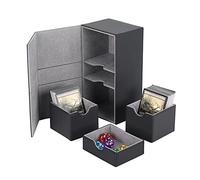 Cpolebev Estuche MultifuncióN Contenedor Caja de Tarjetas Protector de Tarjetas Cajas de Cubierta de Tarjetas Capacidad para MáS de 200 Tarjetas Estuche Organizador de Transporte, Negro