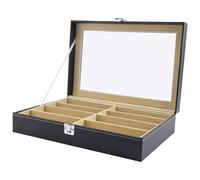 Cpolebev Estuche para Gafas con 8 Rejillas, Organizador de Soporte para Gafas, Estuche para Gafas, Organizador de Pantalla para Gafas de Sol