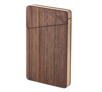 Cpolebev Estuche PortáTil de Madera para Tarjetas de PresentacióN Hombres y Mujeres Portatarjetas de Regalo de Negocios PortáTil Madera de Nogal