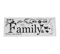 Cpolebev Etiqueta de la Pared Removible Art Sticker Mural Room Decor Family Words