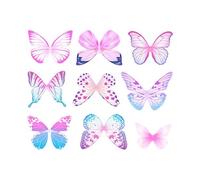 Cpolebev Etiqueta de Pared PVC ElectrostáTica Etiqueta de Vidrio para Ventana Iris Prismas CalcomaníA-Mariposa