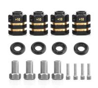 Cpolebev Extensores de Cubo Hexagonal de Rueda Espaciadores de Latón RC para Ruedas TRX4 TRX6, Adaptador de Accionamiento Hexagonal de Extensión (+10 mm de Espesor)