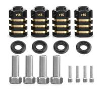 Cpolebev Extensores de Cubo Hexagonal de Rueda Espaciadores de Latón RC para Ruedas TRX4 TRX6, Adaptador de Accionamiento Hexagonal de Extensión (+15 mm de Espesor)