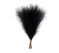 Cpolebev Faux Pampas Grass, 18Pulgada/45Cm Artificial Pampas Grass 5 Stem Pompous Grass Arreglo Floral para (Negro)