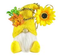 Cpolebev Felpa de Gnomo de Girasol, Adornos Navideños de Gnomos de y Verano de Girasol, Decoraciones de Bandeja Escalonada de Estante Hecho A Mano de Regalo B
