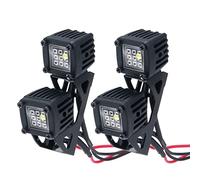 Cpolebev Focos de Faros Modificados Luces Superiores del AutomóVil Luces de Parachoques para AXIAL SCX10 TRX4 TRX6 1/10 RC Crawler Car,C Negro