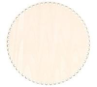 Cpolebev Fondo de Cesta de Madera Natural de 30 Cm con Orificio, Base Circular de Madera en para DIY Bolsa de Ganchillo de Tejer Modelador de Fondo
