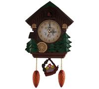 Cpolebev Forma De La Casa 8 Pulgadas Reloj De Pared Reloj Cucú Temporizador De Campana De Pájaro Vintage Reloj De Péndulo De La Sala De Estar Reloj De Arte Decoración del Hog