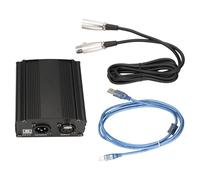 Cpolebev Fuente de AlimentacióN Fantasma de 1 Canal de 48 V con Cable de MicróFono XLR de 3 para MicróFono de Condensador Equipo de GrabacióN de MúSica