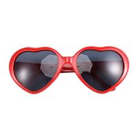 Cpolebev Gafas de Sol Forma de Corazon para Fiesta de Disfraces - Rojo