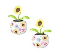 Cpolebev Girasol, Danzante Solar, Juguetes Solares, Juguete de Bailarina Oscilante con Energía Solar, Escritorio de Oficina, Decoración del Coche para Coche
