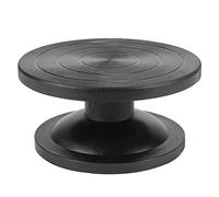 Cpolebev Giratorio Escultura de Arcilla Giratoria CeráMica de Modelado Tocadiscos Manual MultifuncióN Placa Giratoria Mesa de Talla Rueda de CeráMica Negro